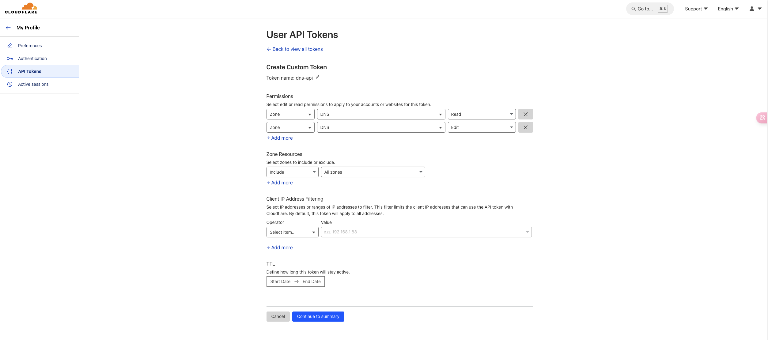 cloudflare-api-tokens
